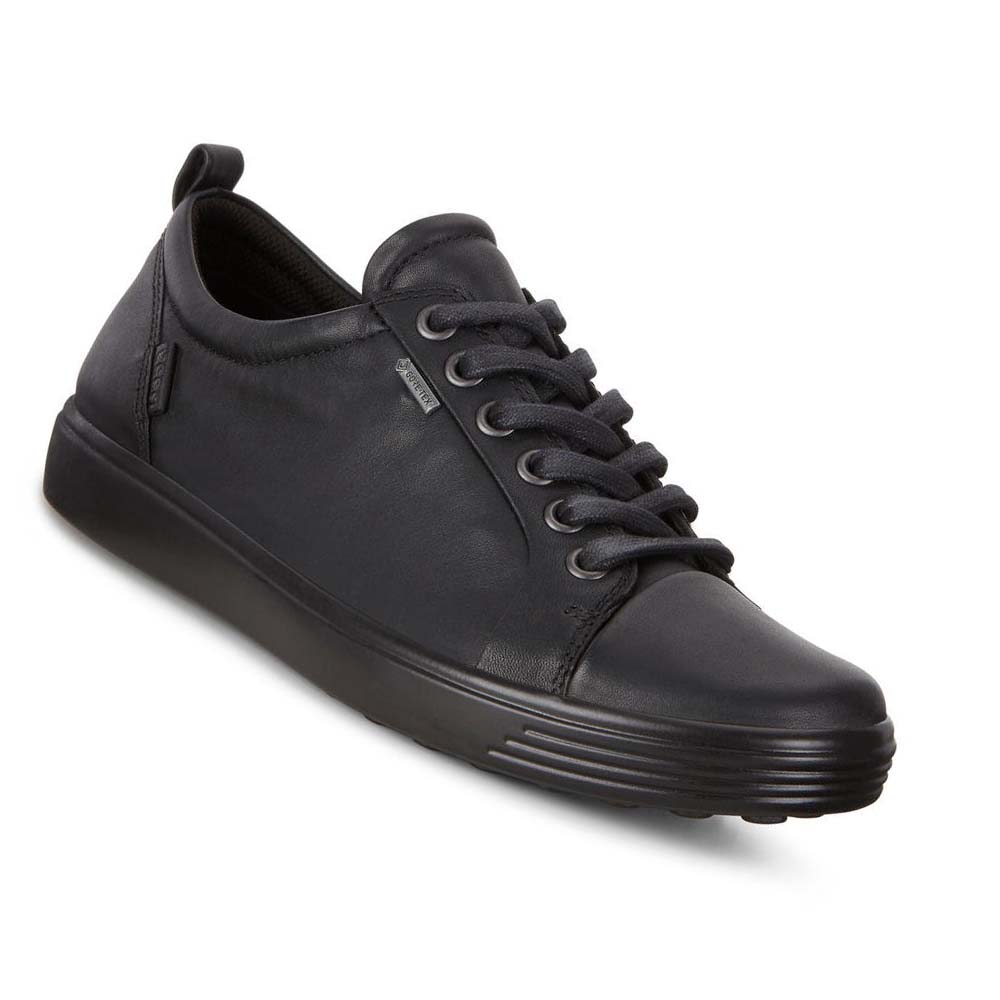 Women's Ecco Soft 7 Gtx Sneakers Black | USA 235SGL